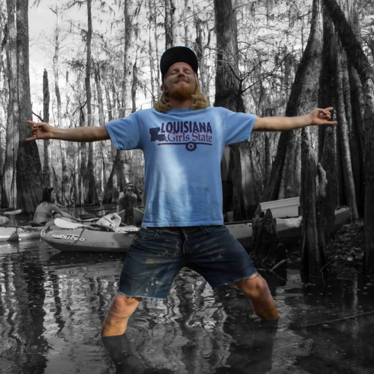 Jeff standing in the swamp